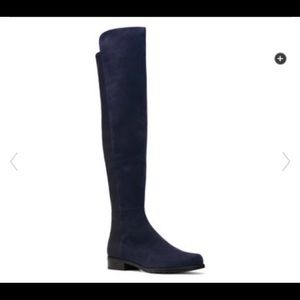 Stuart Weitzman 50/50 boots navy suede